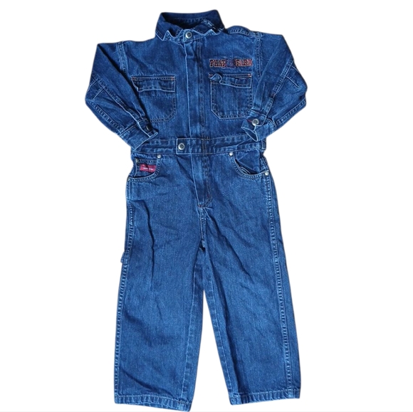 Phat Farm Other - RARE Vintage 90s Phat Farm Denim Jumpsuit‎ One Piece Coveralls 4 KIDS